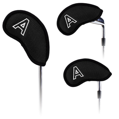 10 pcs/Set Black Meshy Golf Iron Head Covers