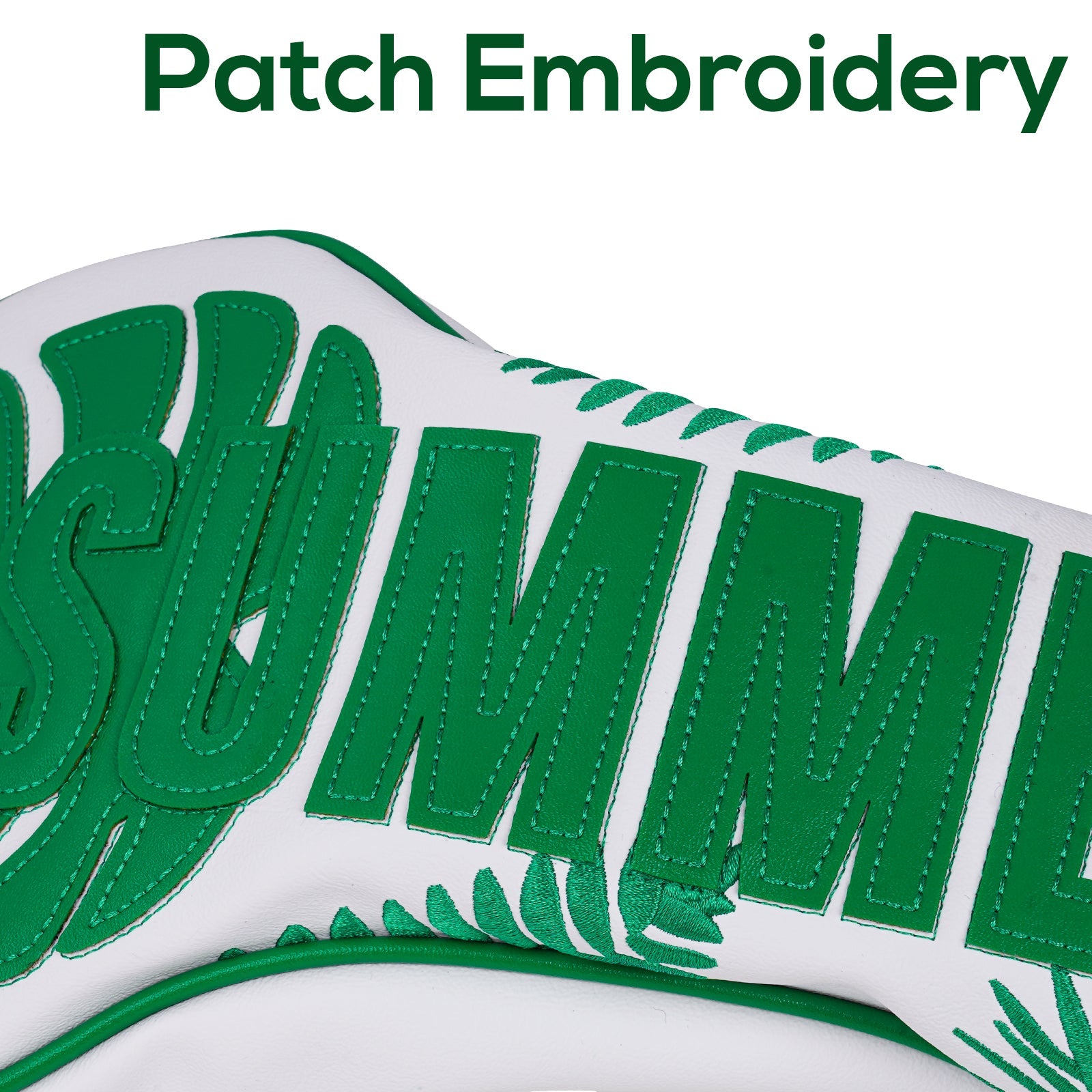 Green Turtle Back Leaf Three-piece Driver Golf Headcover