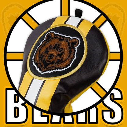 Black Boston Brown Bear Driver Head Cover