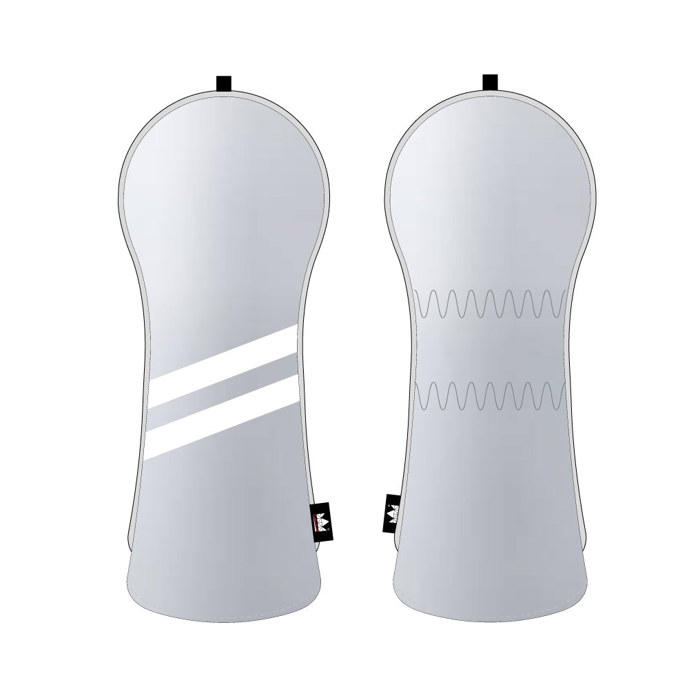 Personalized White Stripes Wood Head Cover With Your Logo And Name