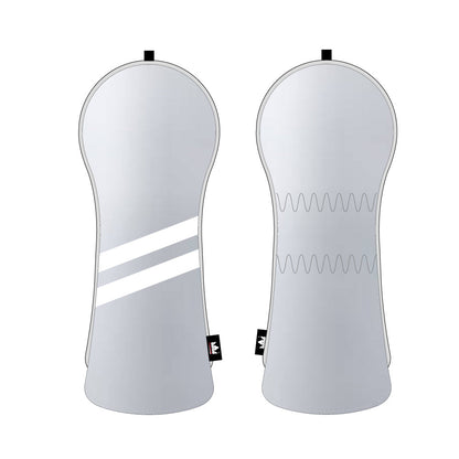 Personalized White Stripes Wood Head Cover With Your Logo And Name