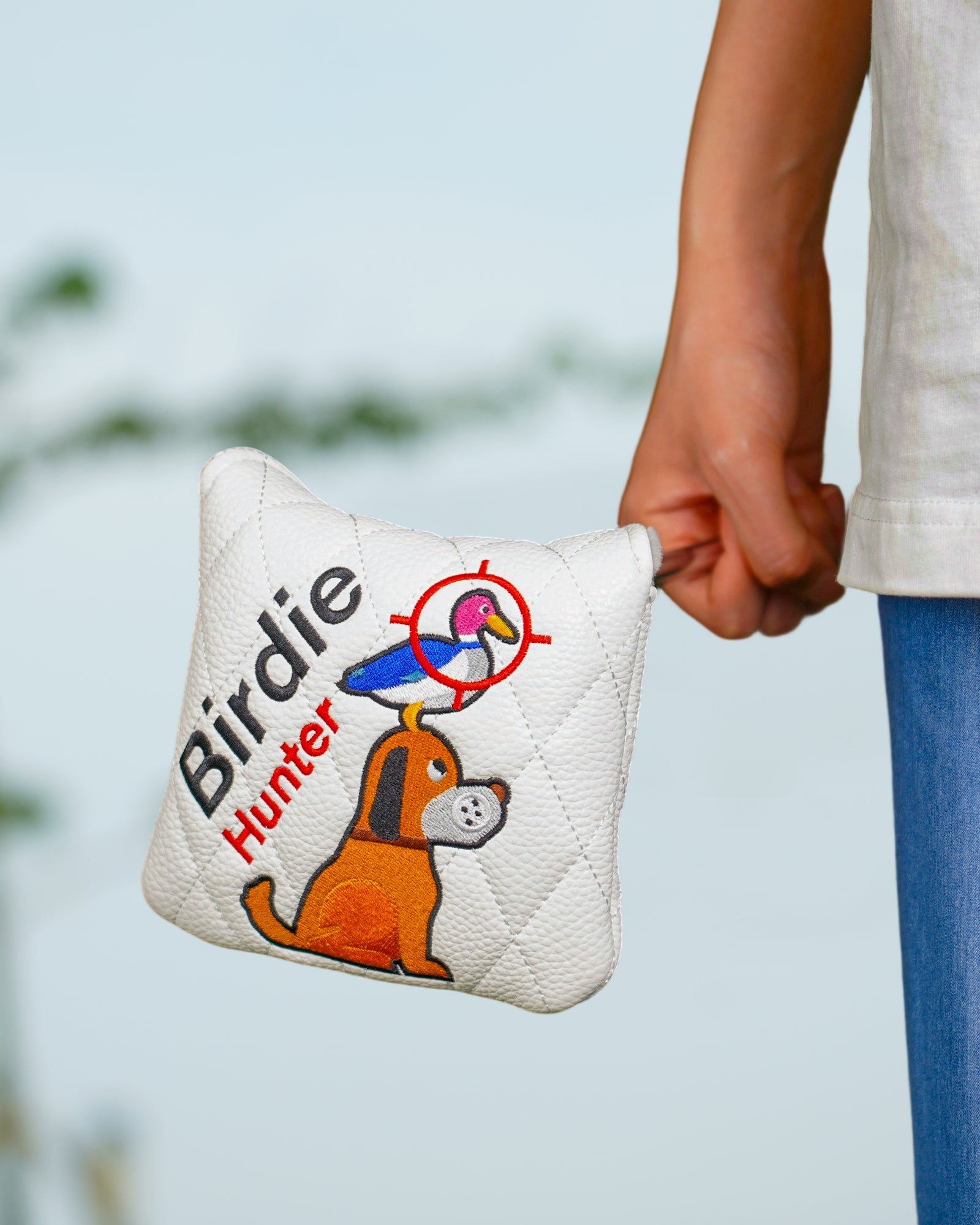 White Birdie Hunter Square Putter Covers