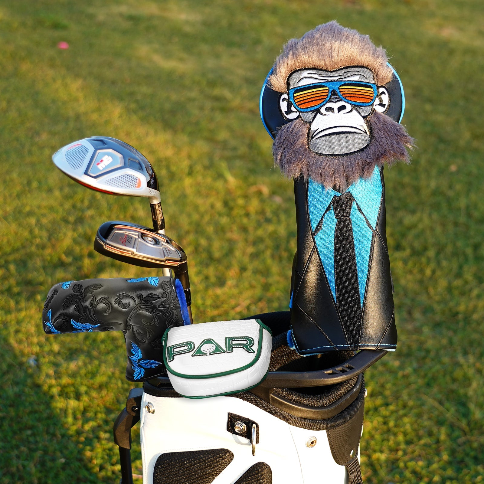 Sunglass Monkey Wood Golf Head Covers