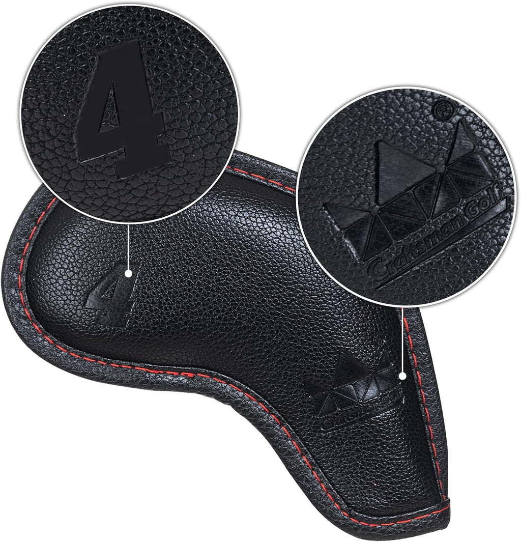 9pcs/Set Black Stamping No. Golf Iron Head Covers