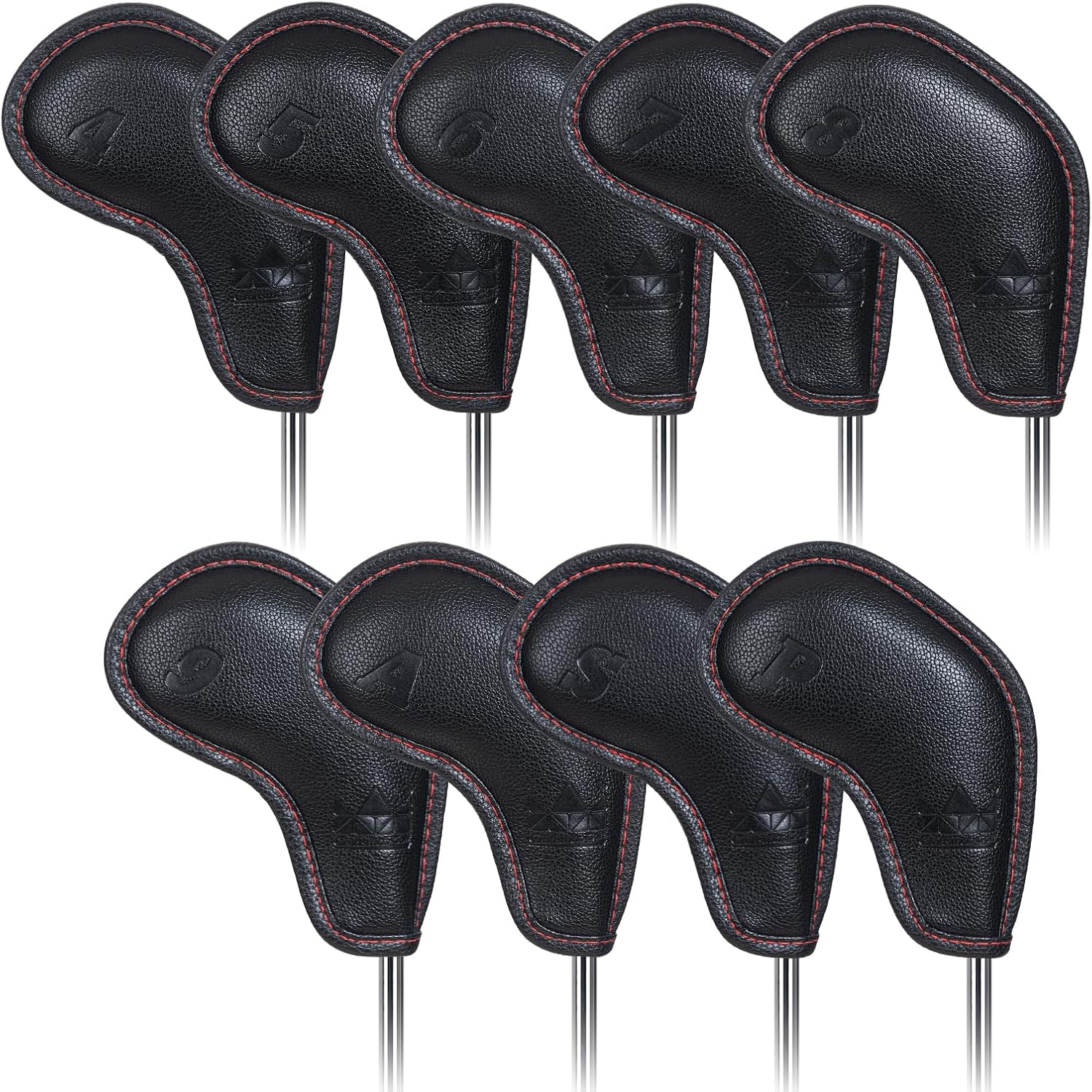 9pcs/Set Black Stamping No. Golf Iron Head Covers