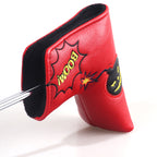 Red PU Black Bomb Blade Head Cover