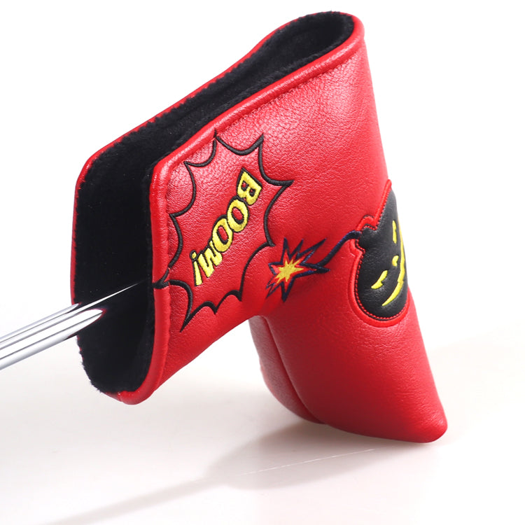 Red PU Black Bomb Blade Head Cover