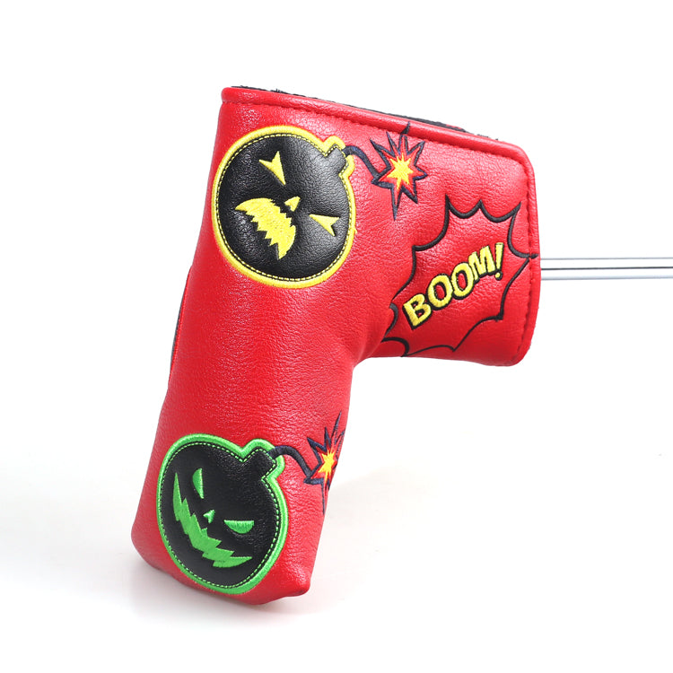 Red PU Black Bomb Blade Head Cover