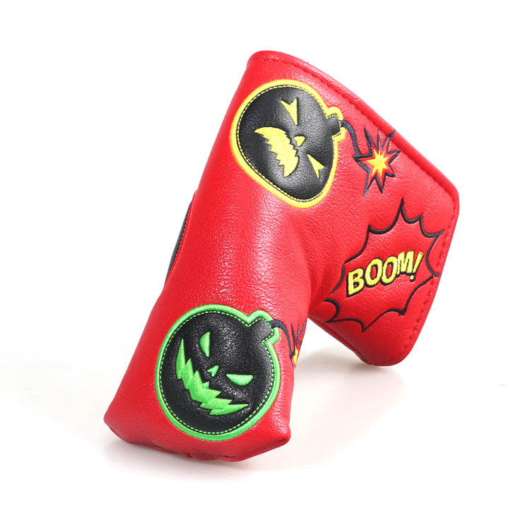 Red PU Black Bomb Blade Head Cover