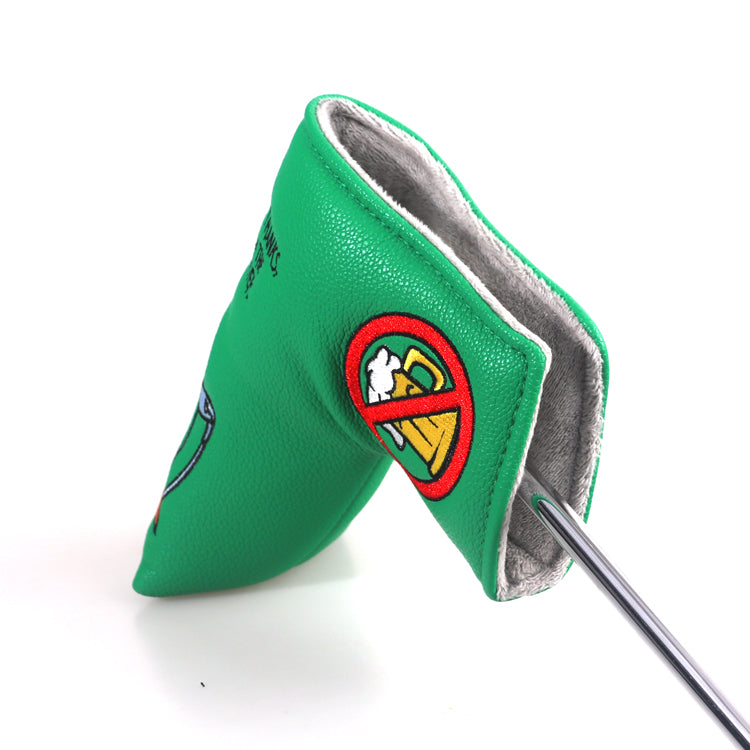 Beer Man Leather Golf Club Blade Head Cover