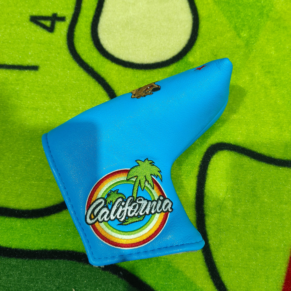 Blue PU Brown Bear Blade Head Cover