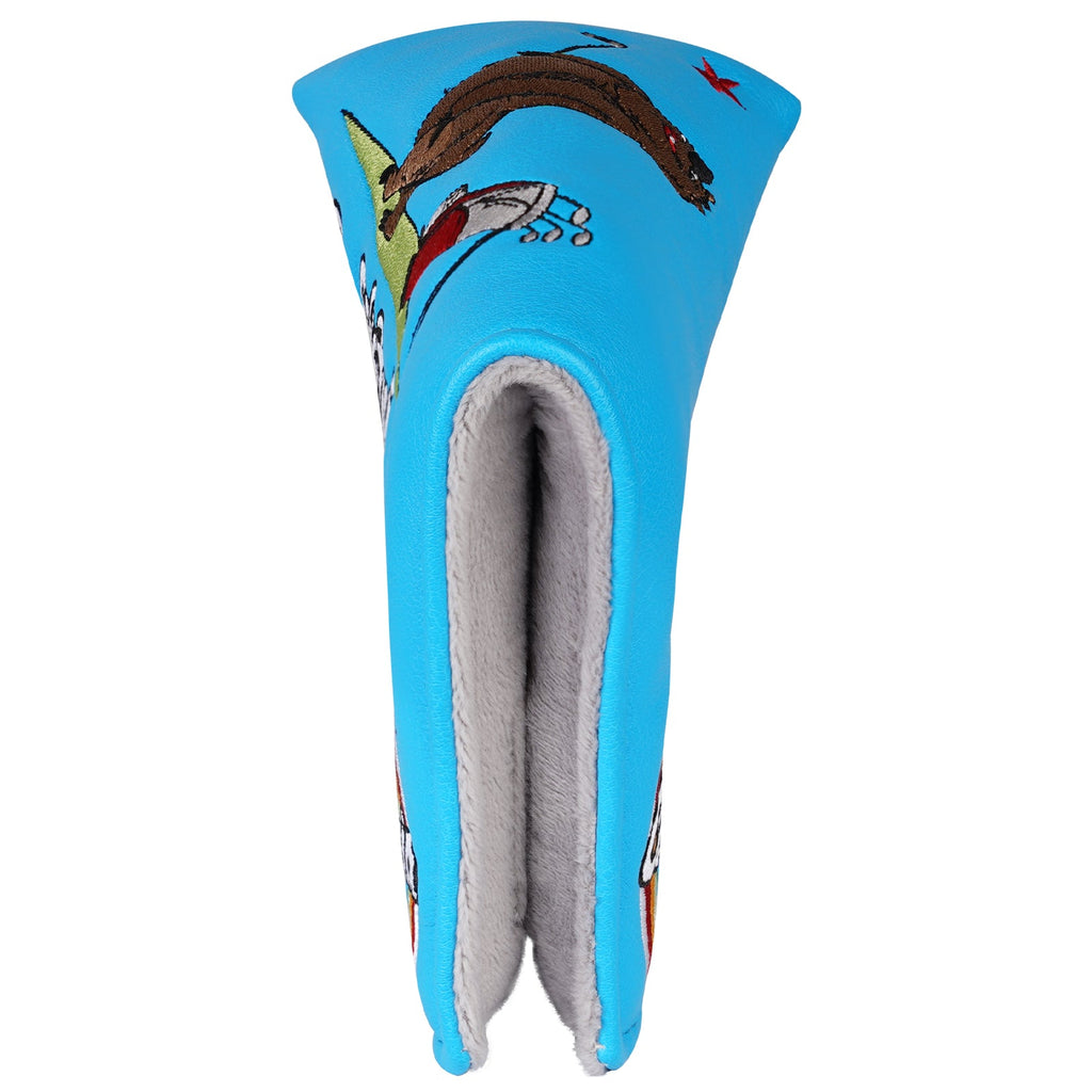 Blue PU Brown Bear Blade Head Cover