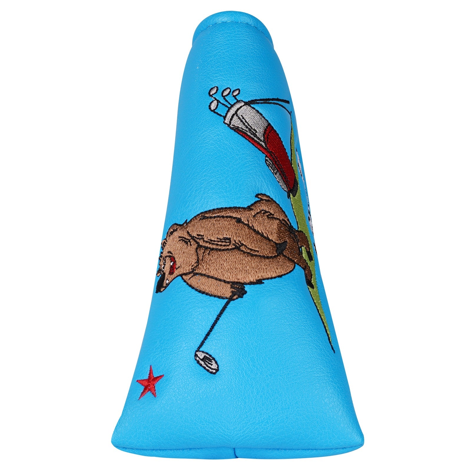 Blue PU Brown Bear Blade Head Cover