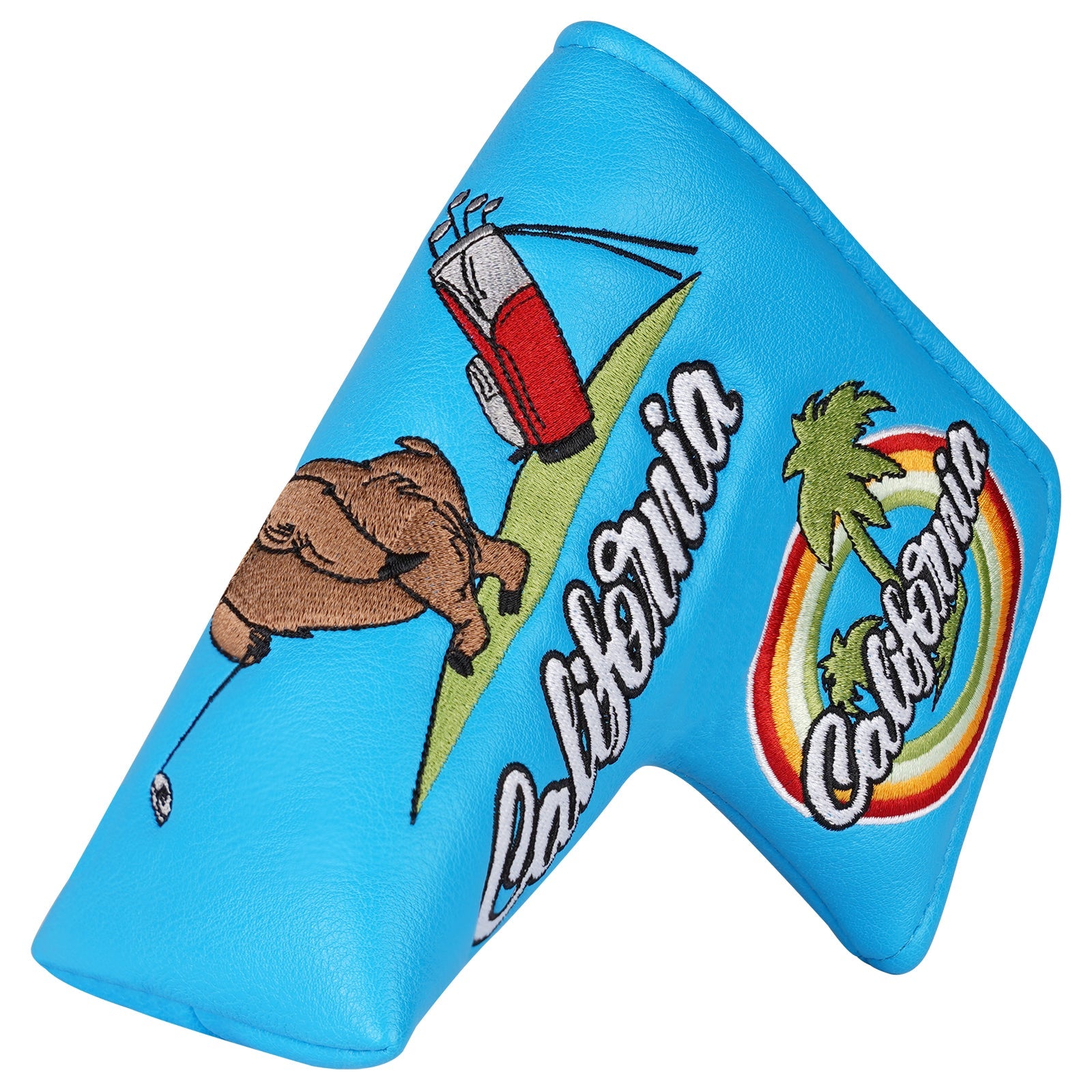 Blue PU Brown Bear Blade Head Cover