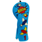 Blue PU Bird Driver Head Cover