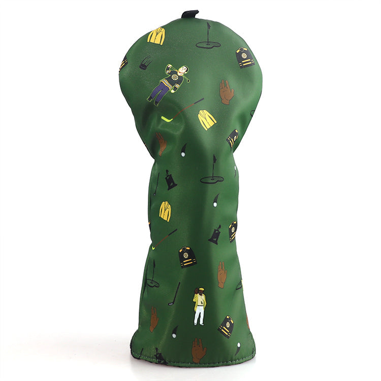 Green Fabric Man Driver Head Cover
