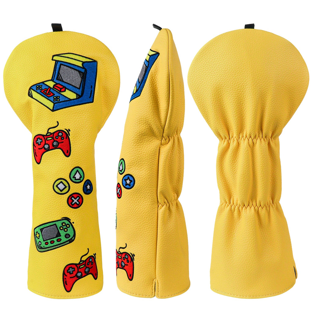Yellow PU Controller Driver Head Cover