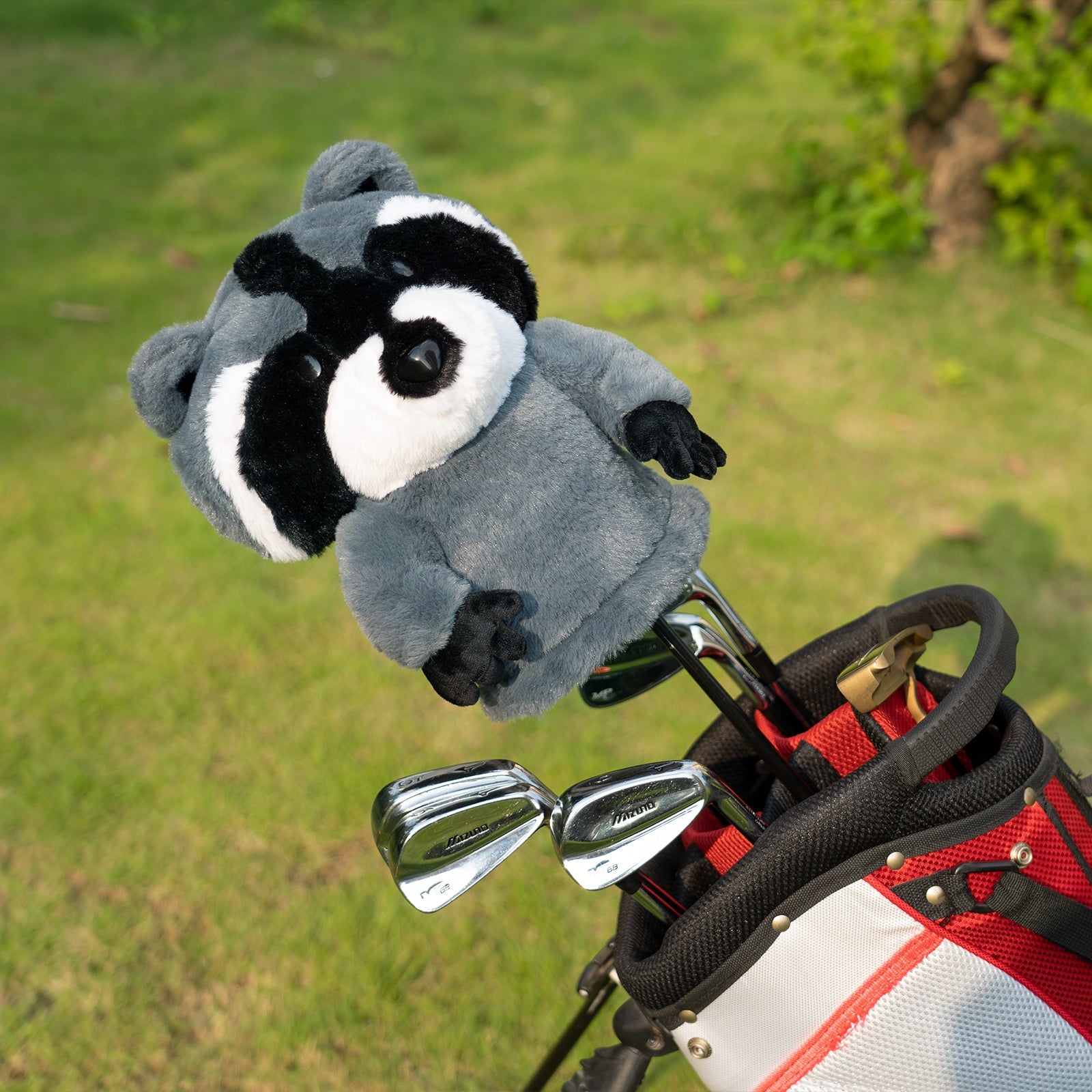 Grey raccoon Plush Animal Driver Head Cover