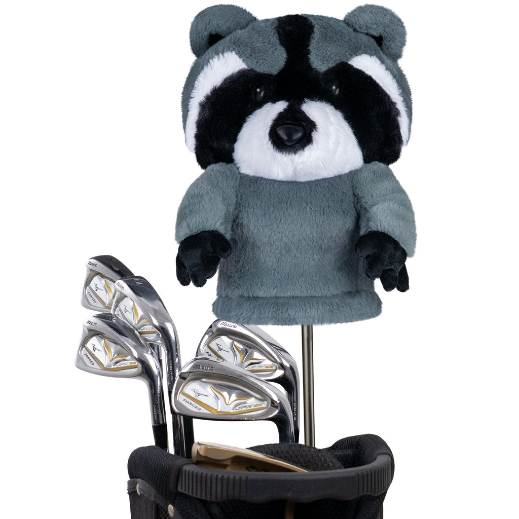 Grey raccoon Plush Animal Driver Head Cover