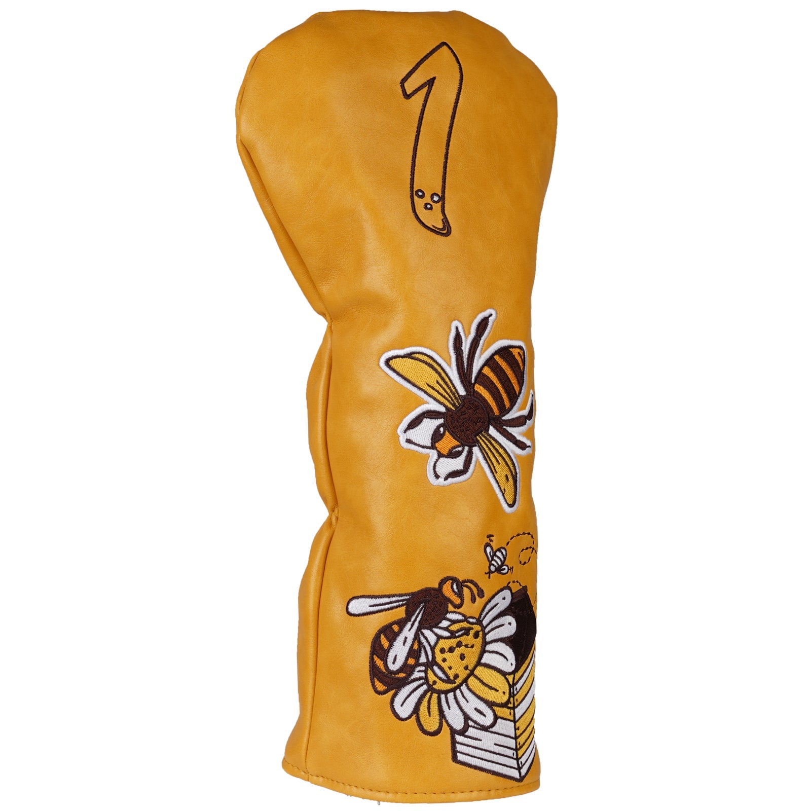 Yellow PU Bee Driver Head Cover
