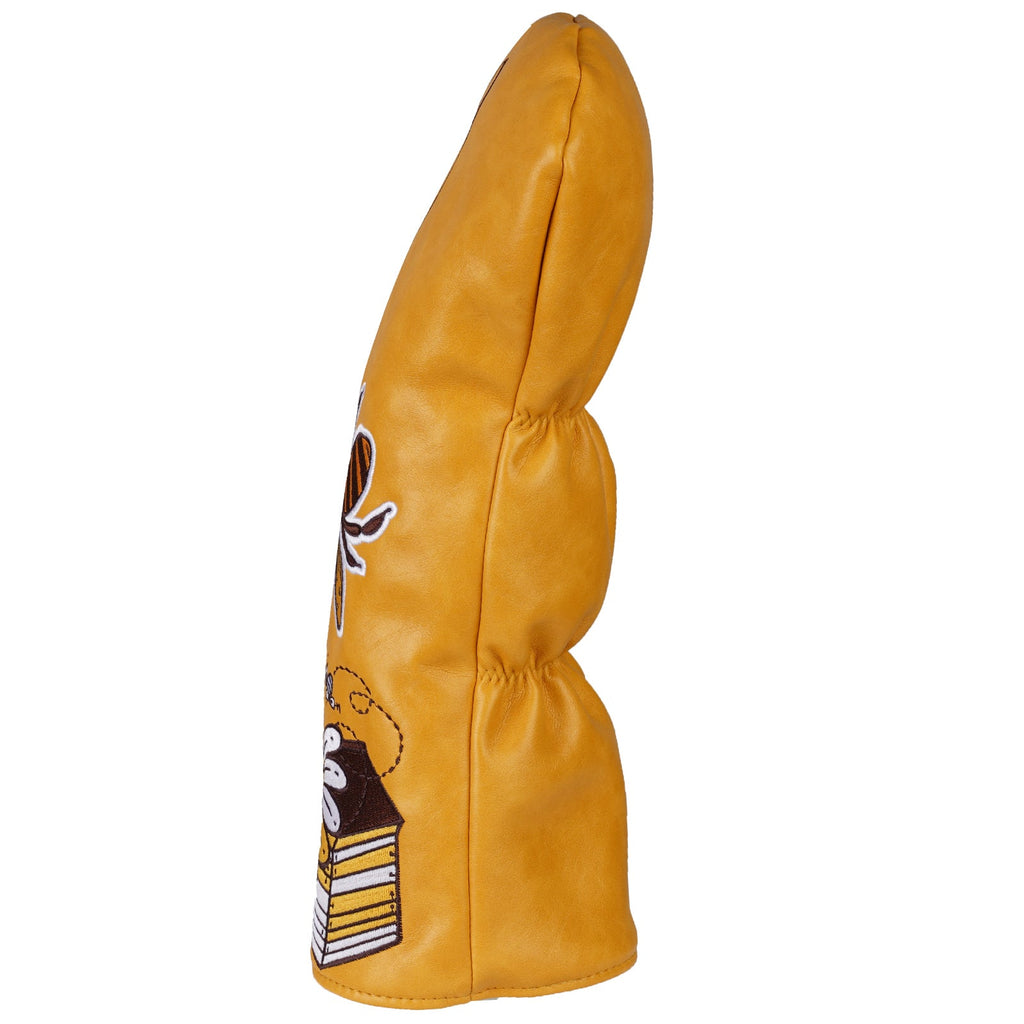 Yellow PU Bee Driver Head Cover
