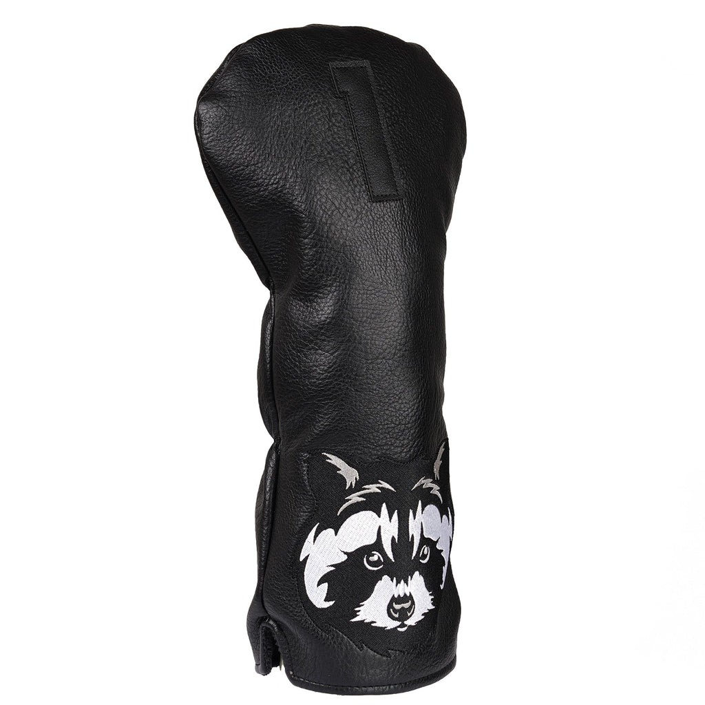 Black PU Raccoon Driver Head Cover