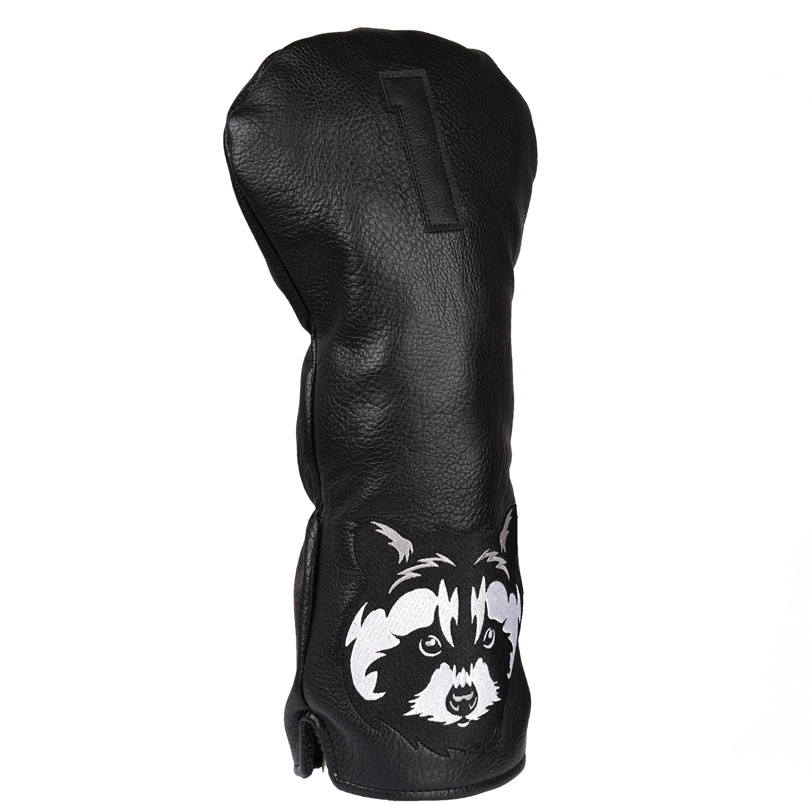 Black PU Raccoon Driver Head Cover