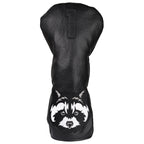 Black PU Raccoon Driver Head Cover