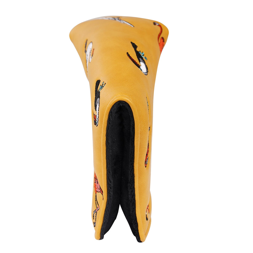 Yellow PU Birds Blade Head Cover