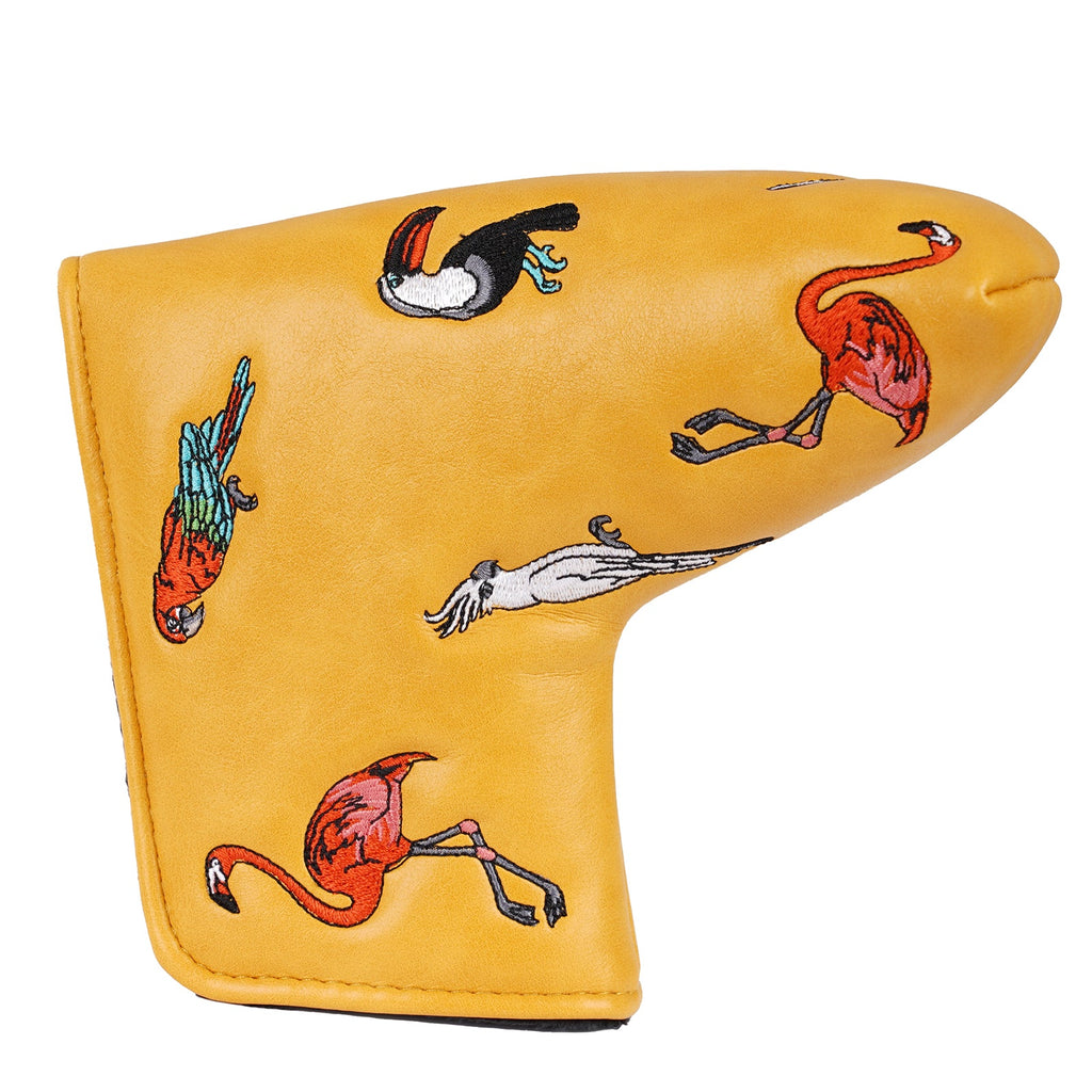 Yellow PU Birds Blade Head Cover