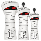 Mummy White Golf Head Cover Set