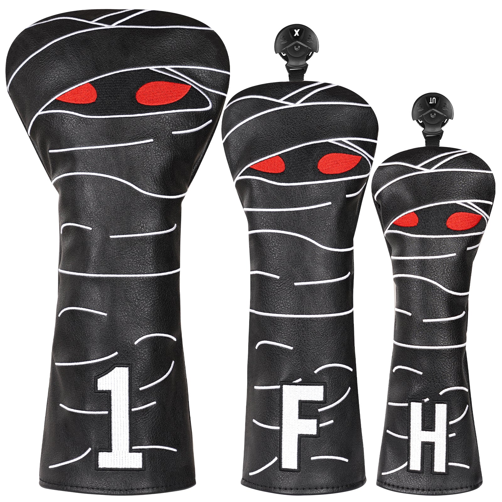 Mummy  Black Golf Head Cover Set