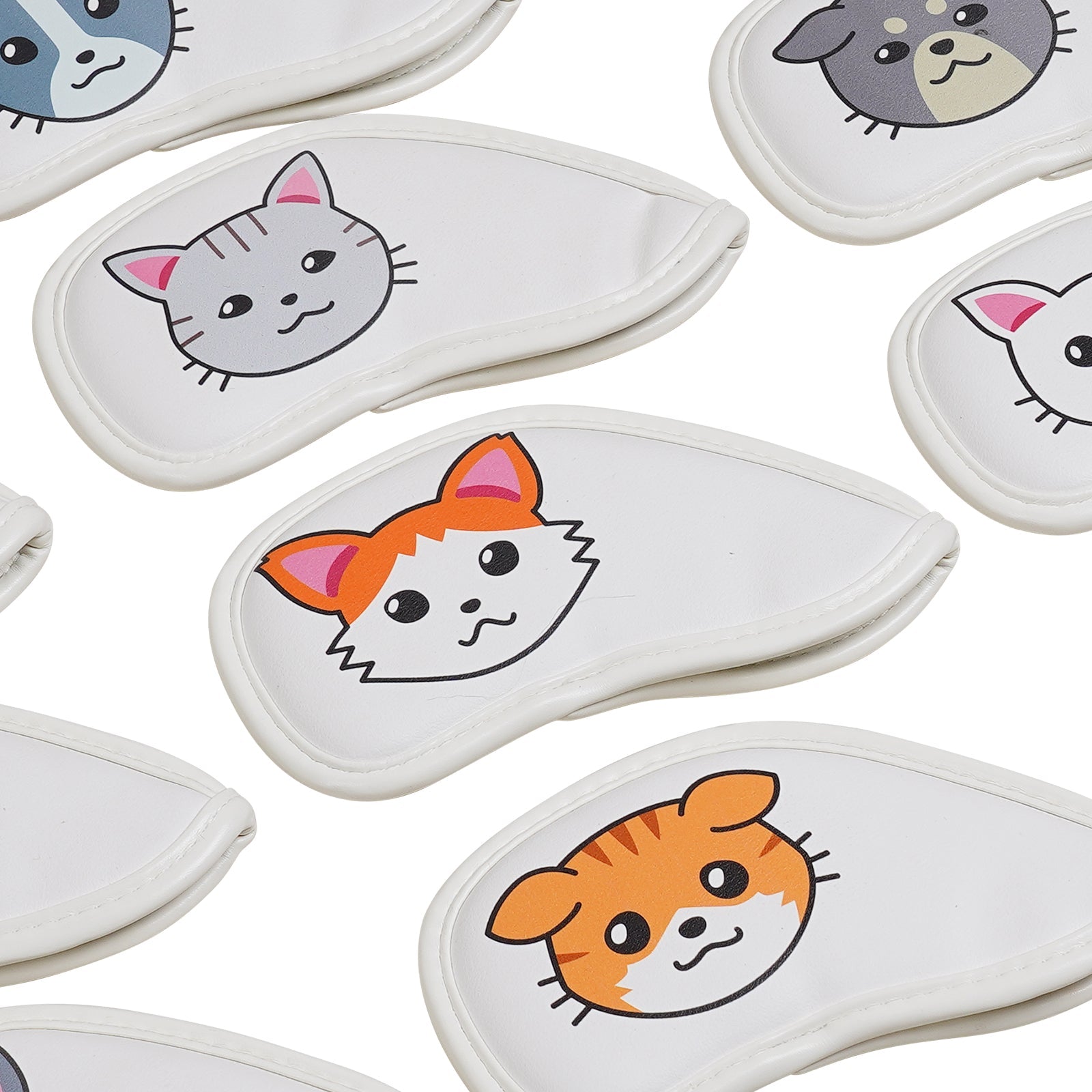 White Cats Iron Covers 12PCS