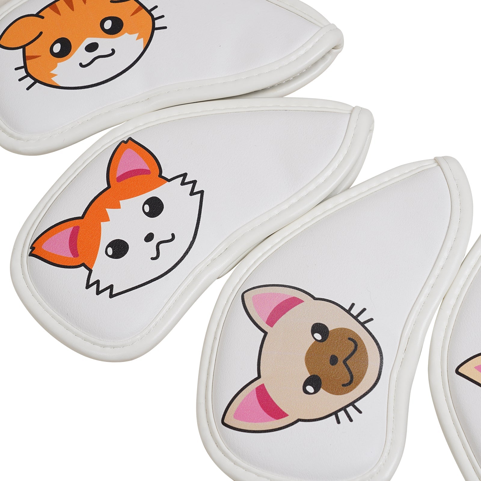 White Cats Iron Covers 12PCS