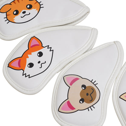 White Cats Iron Covers 12PCS