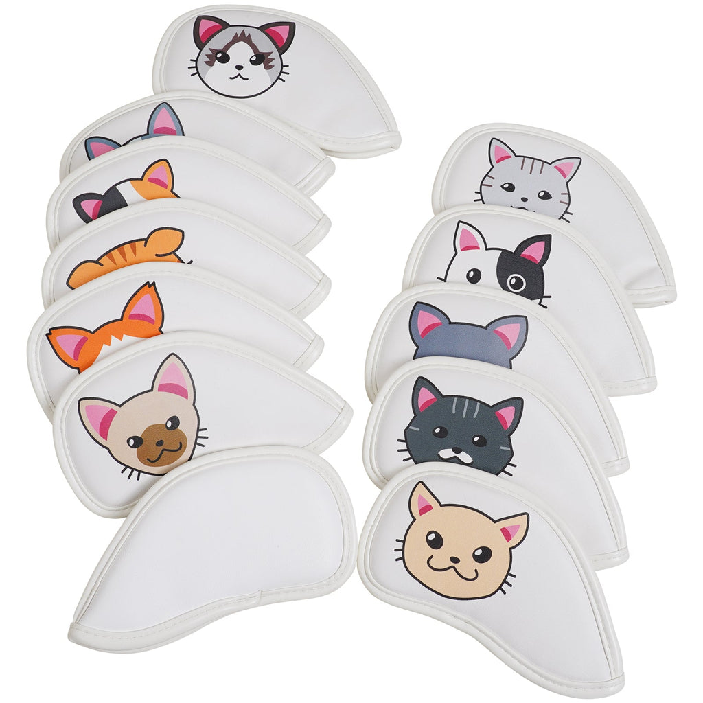 White Cats Iron Covers 12PCS