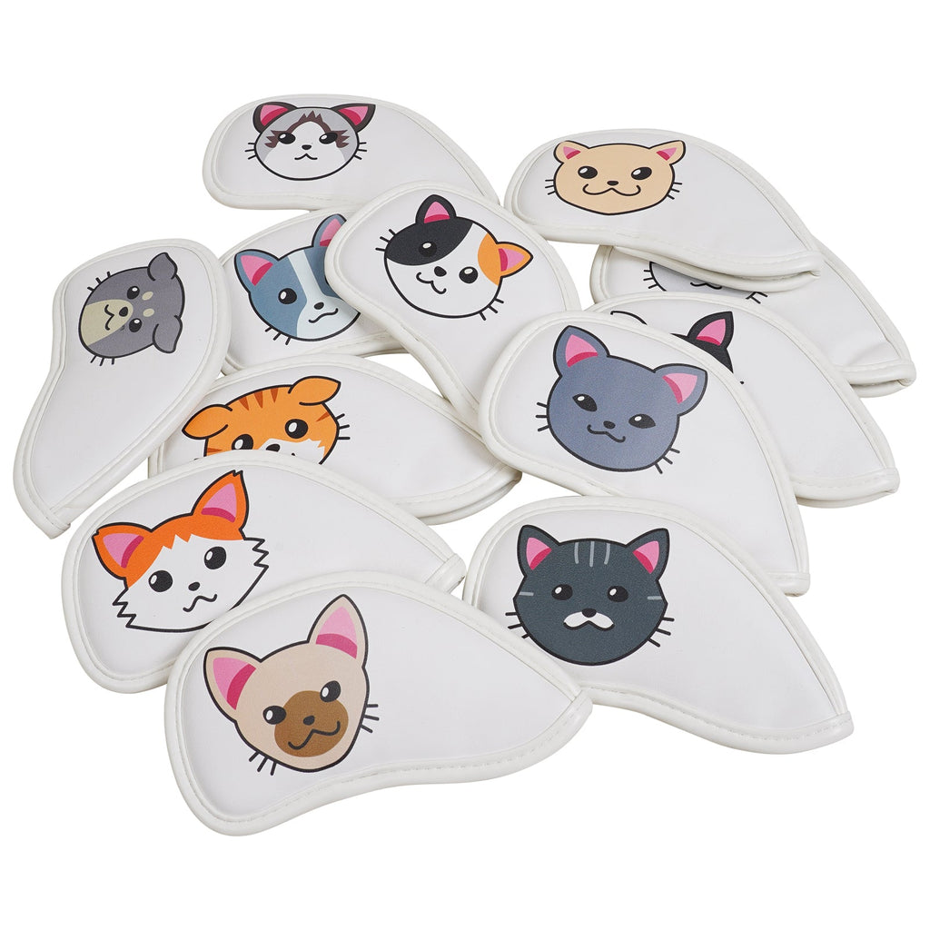 White Cats Iron Covers 12PCS