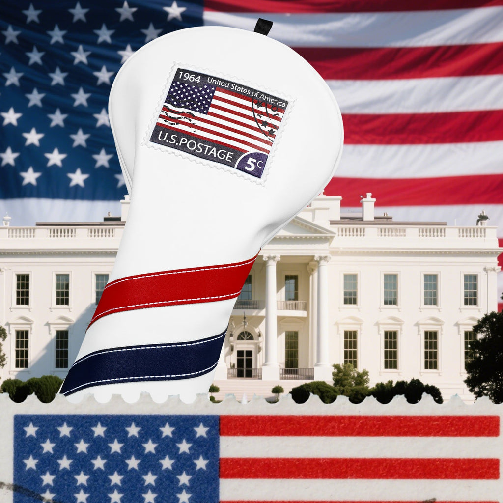 White Stamp Driver Head Cover