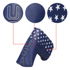Blue USA Star Magnet Blade Putter Cover