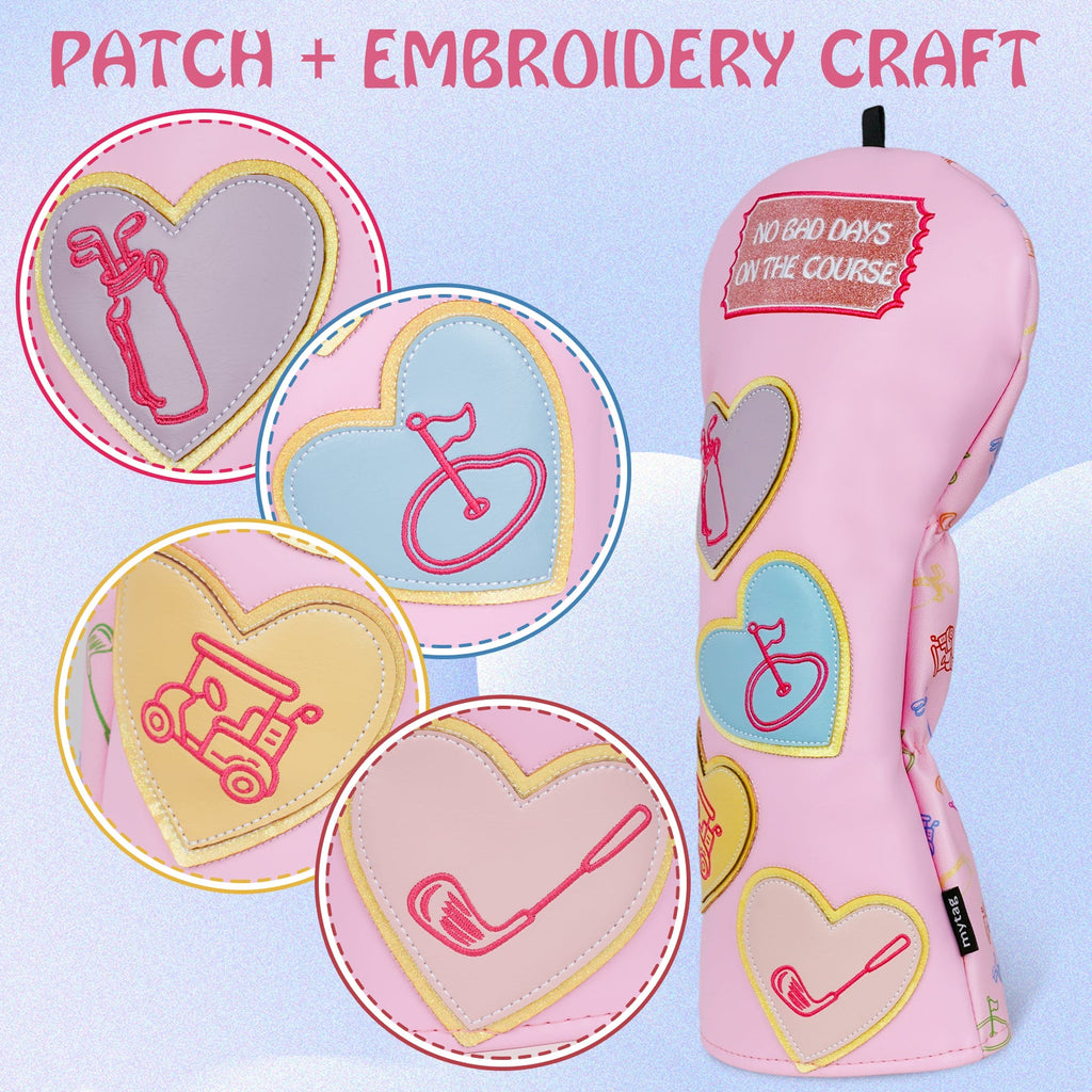 Pink Candy Color Driver Golf Headcover