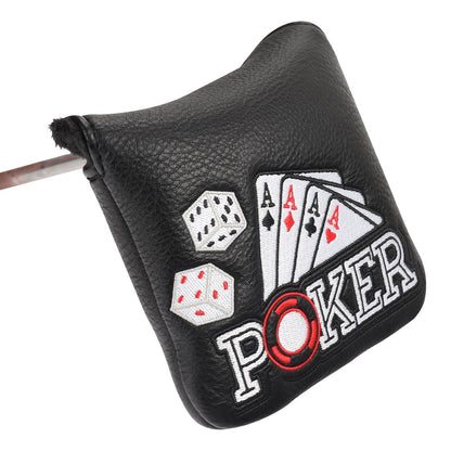 Four Aces Poker Large Mallet Putter Head Cover-CraftsmanGolf