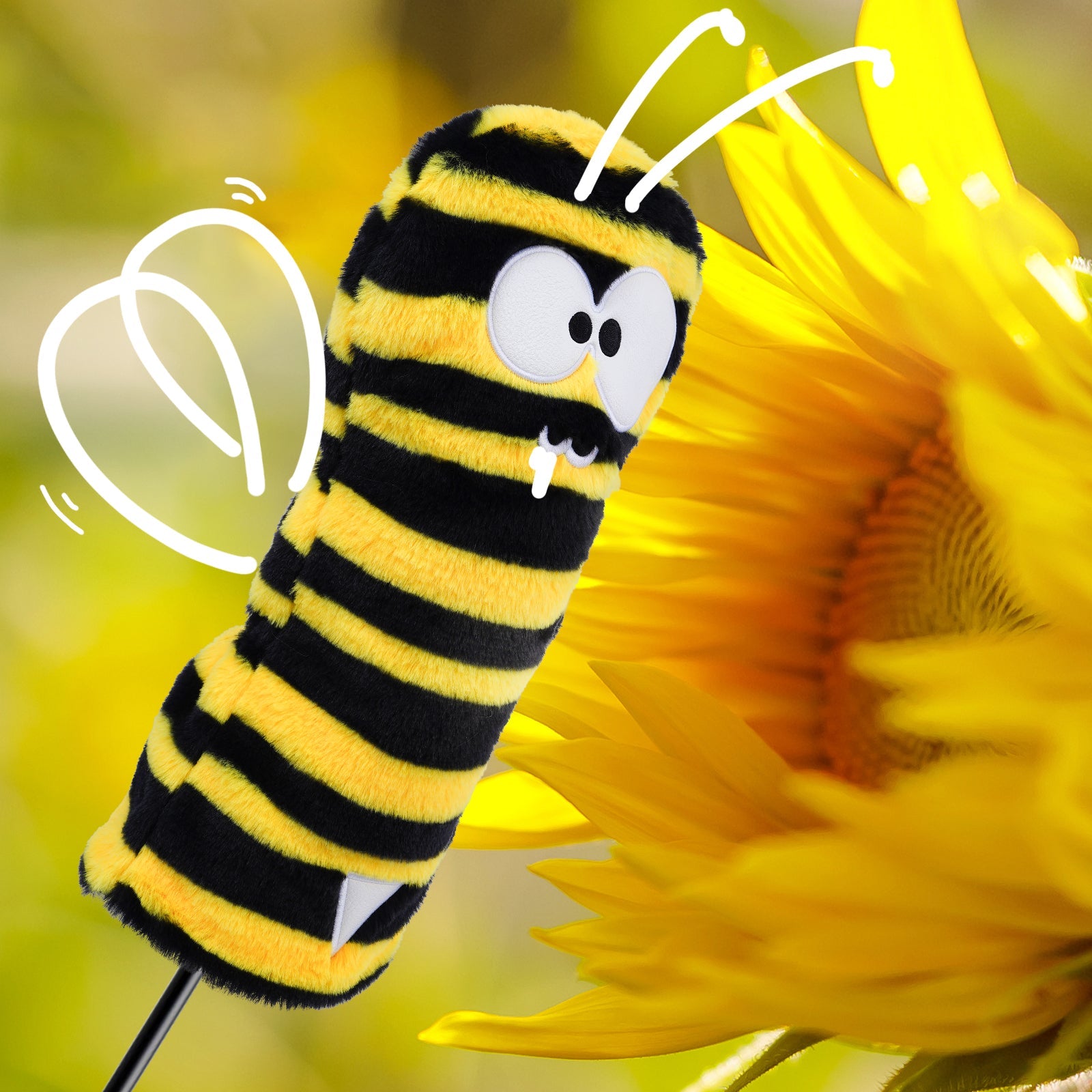 Yellow Stripes Bee Driver Head Cover