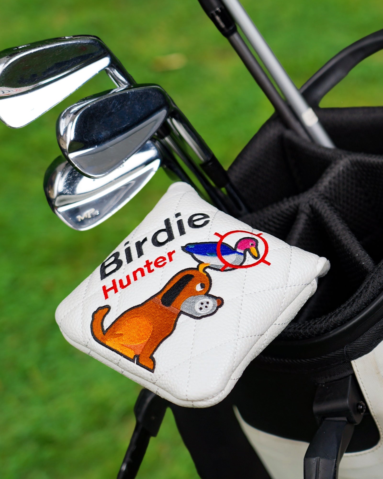 White Birdie Hunter Square Putter Covers