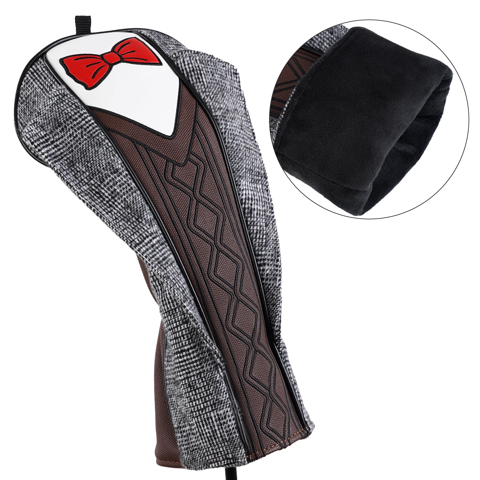 Brown Suit Tie Driver Head Cover