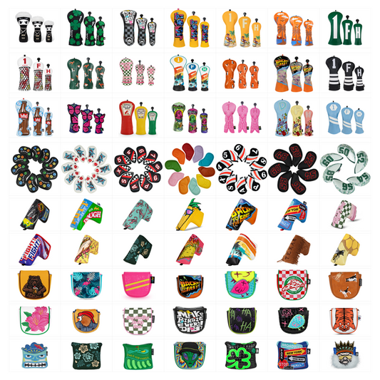 New Design Embroidery Pu Leather Headcover Custom