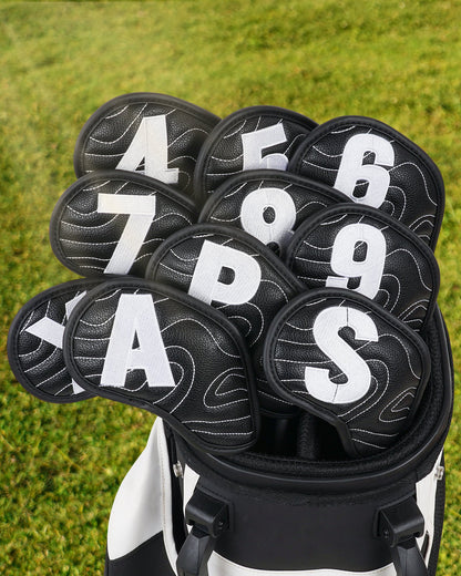 Black Map Texture Iron Cover 10pcs£¨4-9,P,A,S,X£©