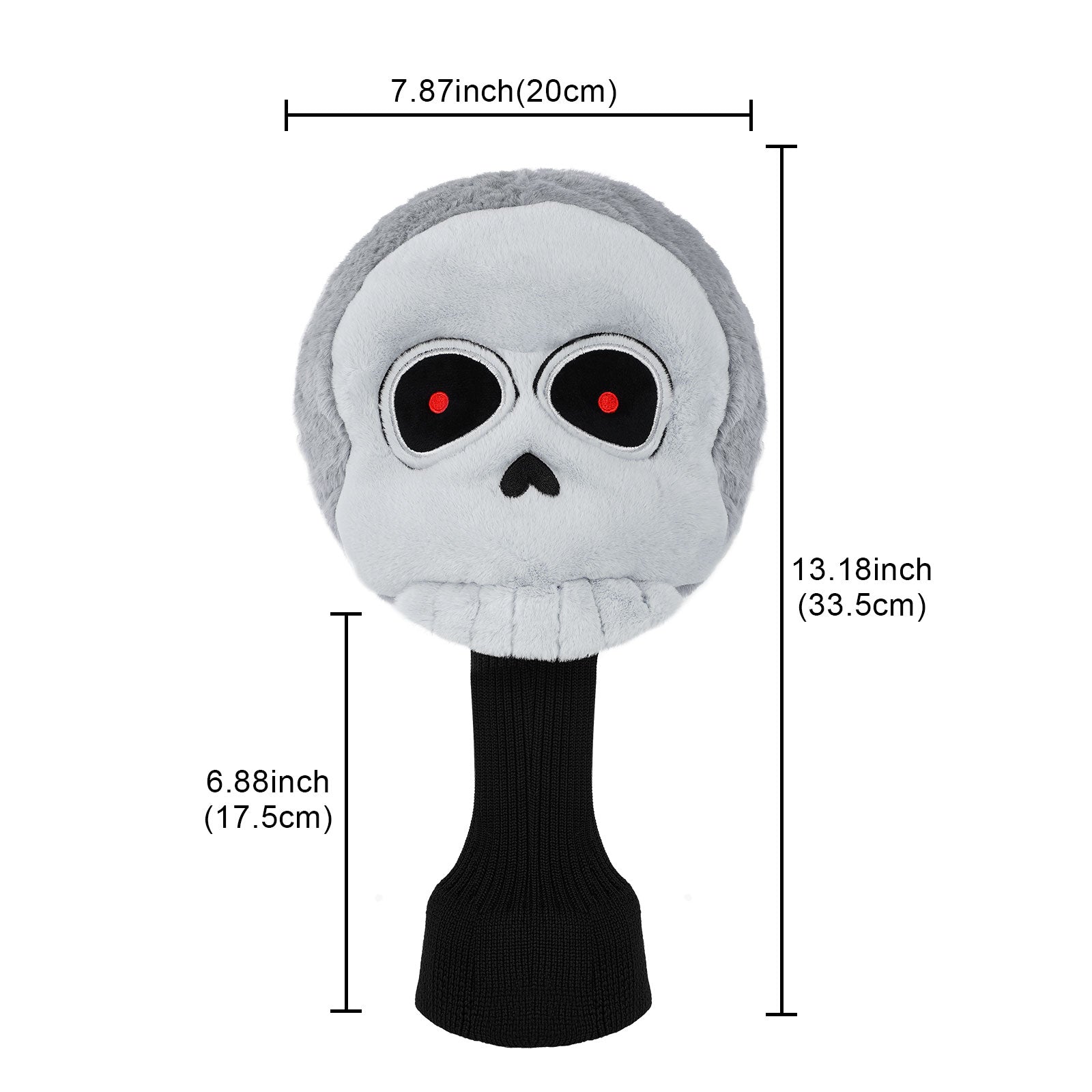 Red Grey Grim Reaper Animal Driver Head Cover