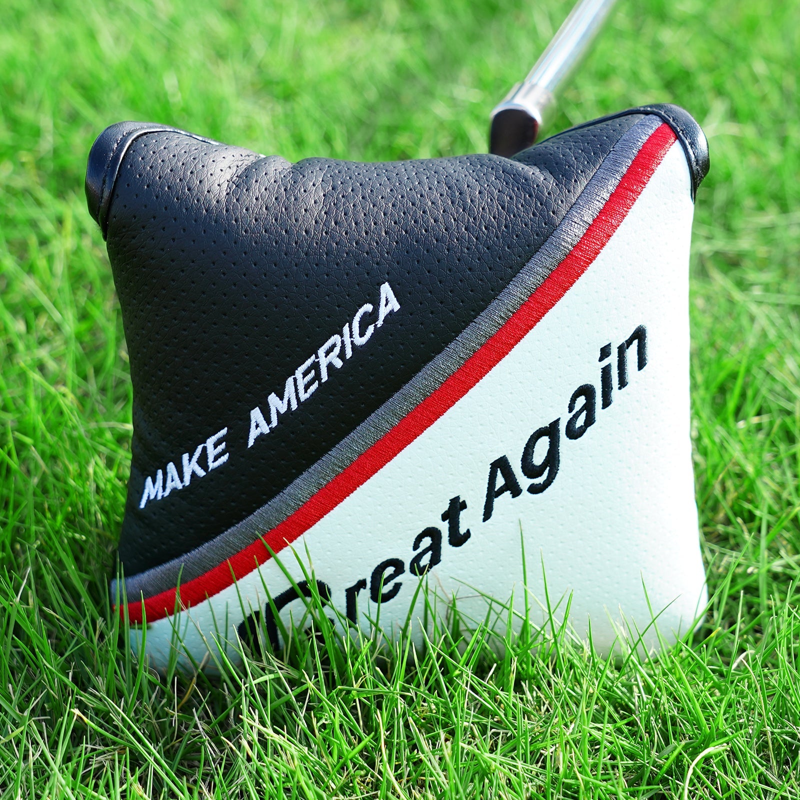 White& Black Square Putter Head Cover