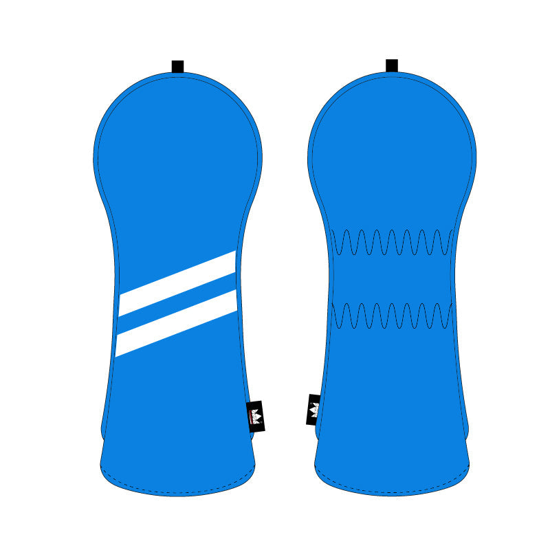 Personalized White Stripes Wood Head Cover With Your Logo And Name