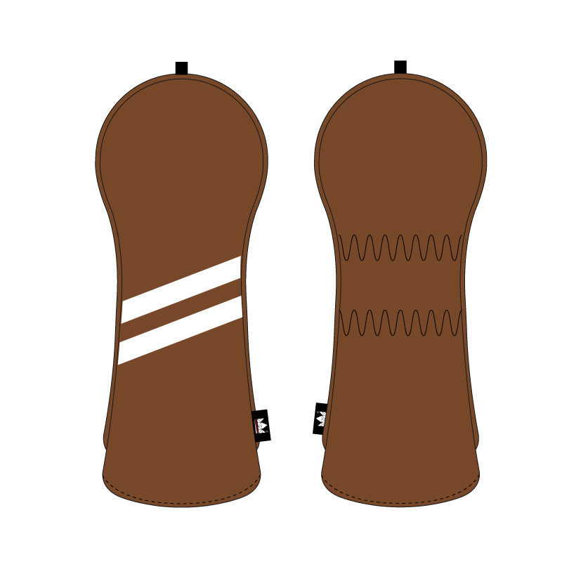 Personalized White Stripes Wood Head Cover With Your Logo And Name